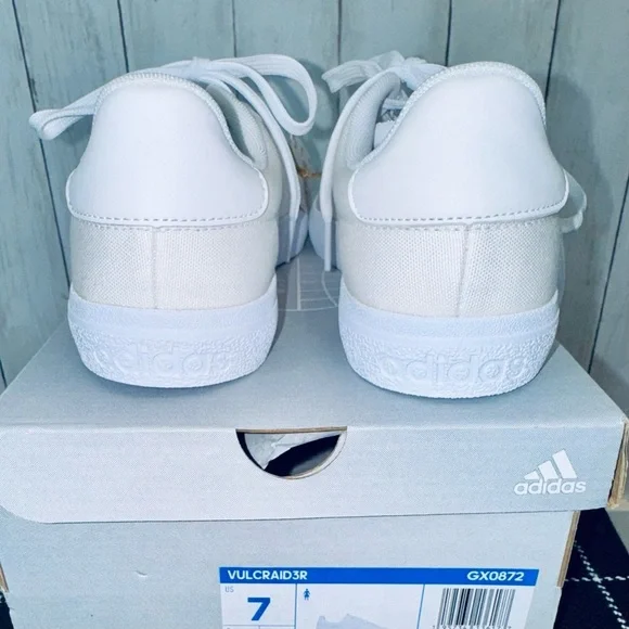 Adidas | Classic White Lace-Up Sneakers - Picture 6 of 10
